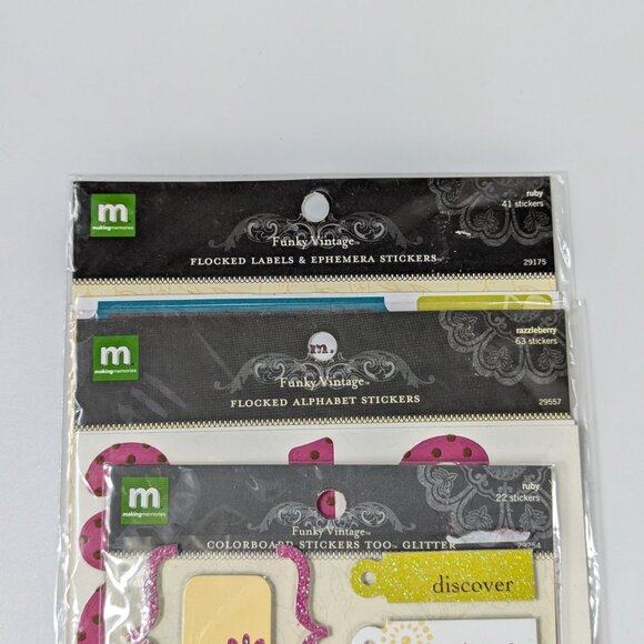Making Memories Funky Vintage Lot Scrapbooking Junk Journal Ephemera Stickers - Picture 2 of 6